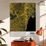 Strip below poster yellow map of Taguig