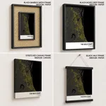 Strip below poster yellow map of The Gold Coast
