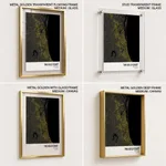 Strip below poster yellow map of The Gold Coast