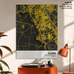 Strip below poster yellow map of Ujjain
