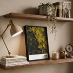 Strip below poster yellow map of Ujjain
