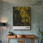 Strip below poster yellow map of Ujjain