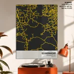 Strip below poster yellow map of Ulhasnagar