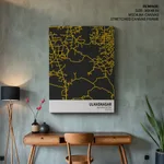Strip below poster yellow map of Ulhasnagar