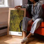 Strip below poster yellow map of Varanasi