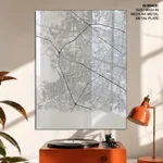 Gradient card white map of Zapopan