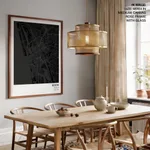 Pantone below black map of Kochi