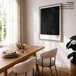 Pantone below black map of Kochi