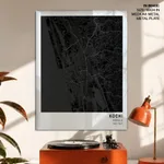 Pantone below black map of Kochi