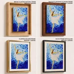 Abstract white dressed dancer girl