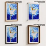 Abstract white dressed dancer girl