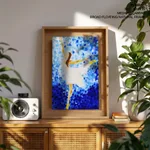 Abstract white dressed dancer girl