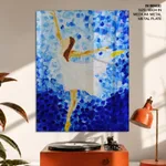 Abstract white dressed dancer girl