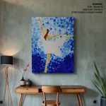 Abstract white dressed dancer girl