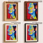 Colorful abstract women face beauty