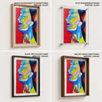 Colorful abstract women face beauty