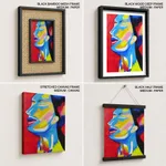 Colorful abstract women face beauty