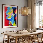 Colorful abstract women face beauty