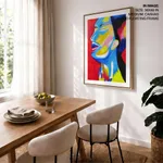 Colorful abstract women face beauty