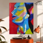 Colorful abstract women face beauty