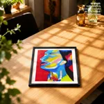 Colorful abstract women face beauty