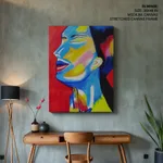 Colorful abstract women face beauty