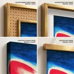 Abstract covered eye face figure