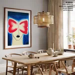 Abstract covered eye face figure