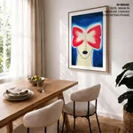 Abstract covered eye face figure