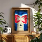 Abstract covered eye face figure