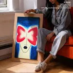 Abstract covered eye face figure
