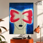 Abstract covered eye face figure