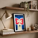 Abstract covered eye face figure