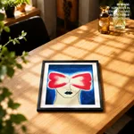 Abstract covered eye face figure