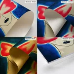 Abstract covered eye face figure
