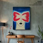 Abstract covered eye face figure