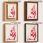 Red silhouette god krishna