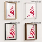 Red silhouette god krishna