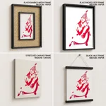 Red silhouette god krishna