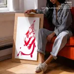 Red silhouette god krishna
