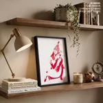 Red silhouette god krishna