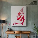 Red silhouette god krishna