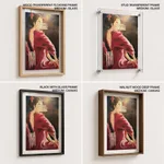 Abstract brush stroke women