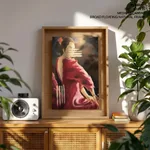 Abstract brush stroke women