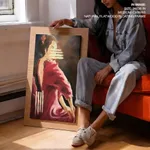 Abstract brush stroke women