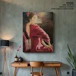 Abstract brush stroke women