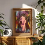 Abstract colorful face