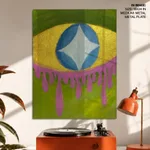 Abstract star curved diamond eye