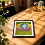 Abstract star curved diamond eye
