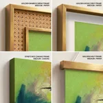 Green blue abstract face eye